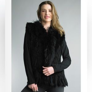 Black fur vest
